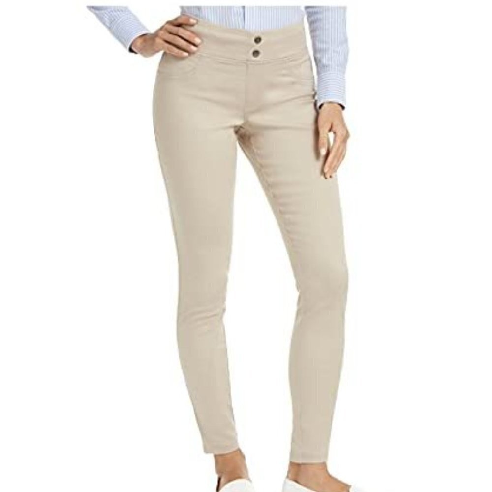 L397 Hue Pebble Tan Smoothing Denim Leggings